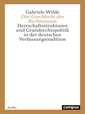 cover image of Das Geschlecht des Rechtsstaats